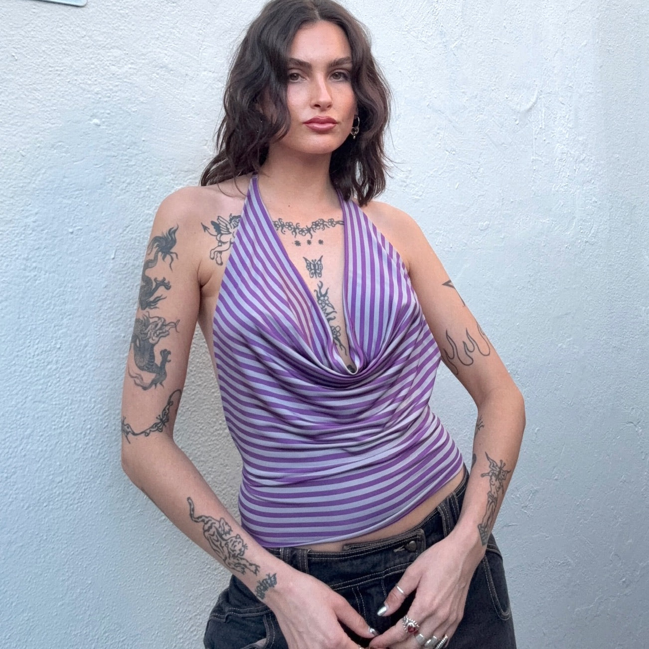 Stripe All Sorts Halter Top