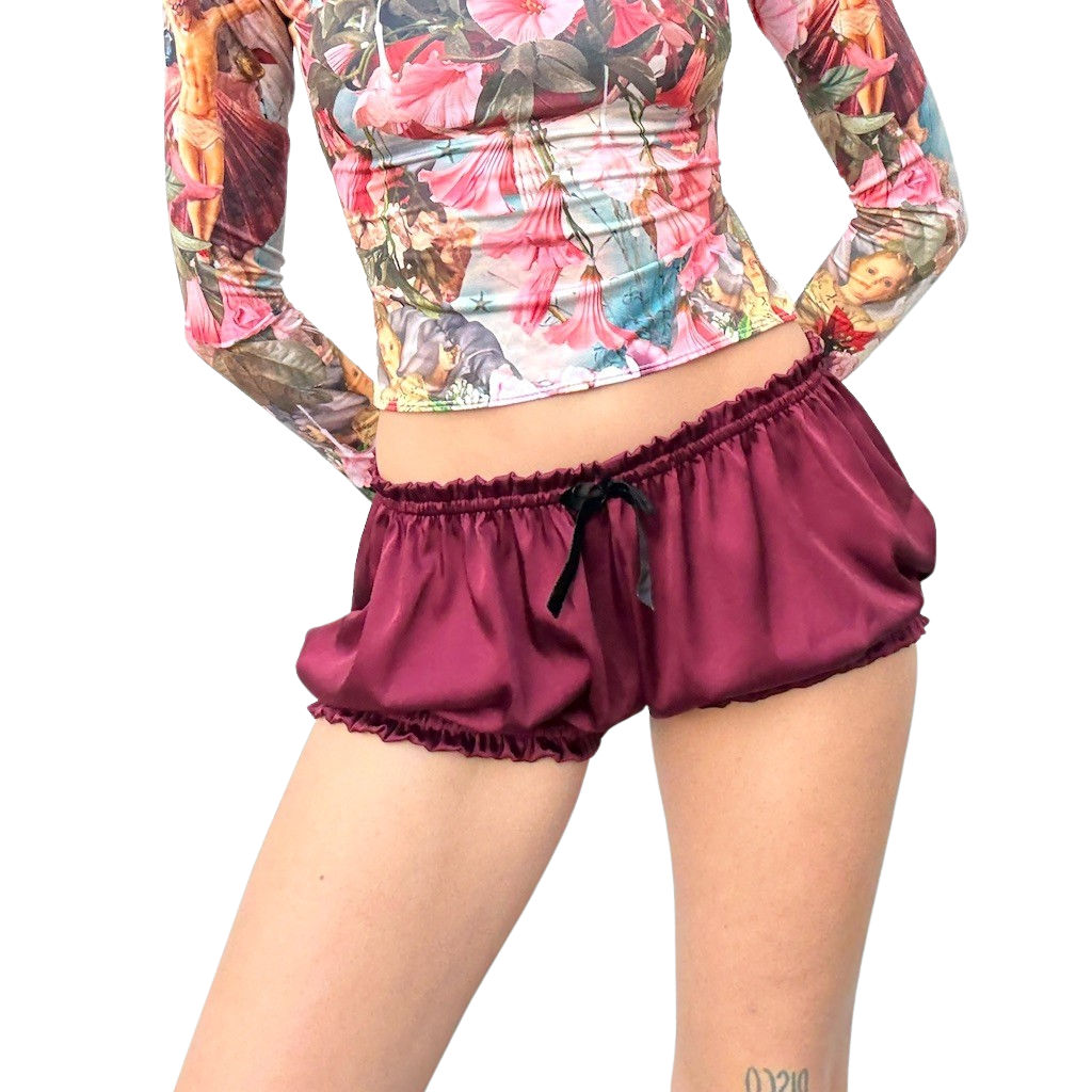 Silk Wine Blue Bloomers