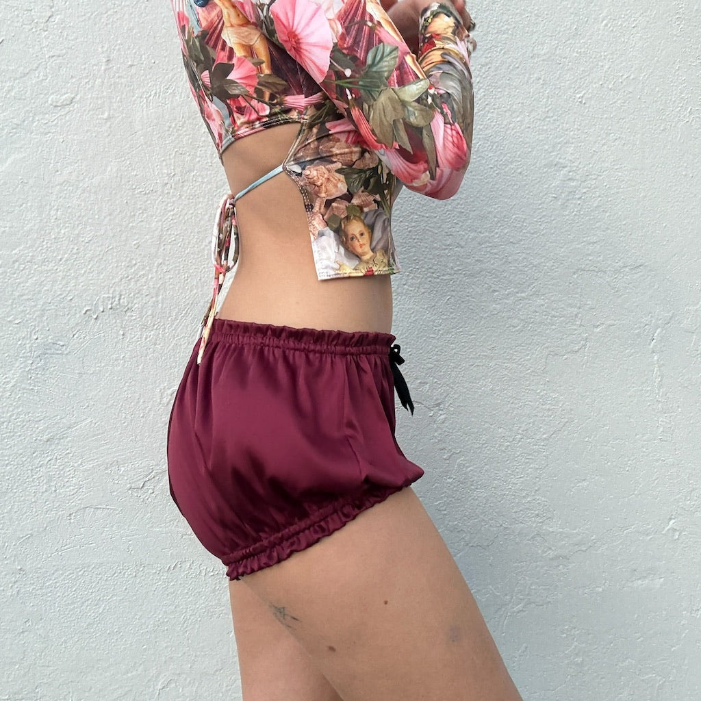 Silk Wine Blue Bloomers