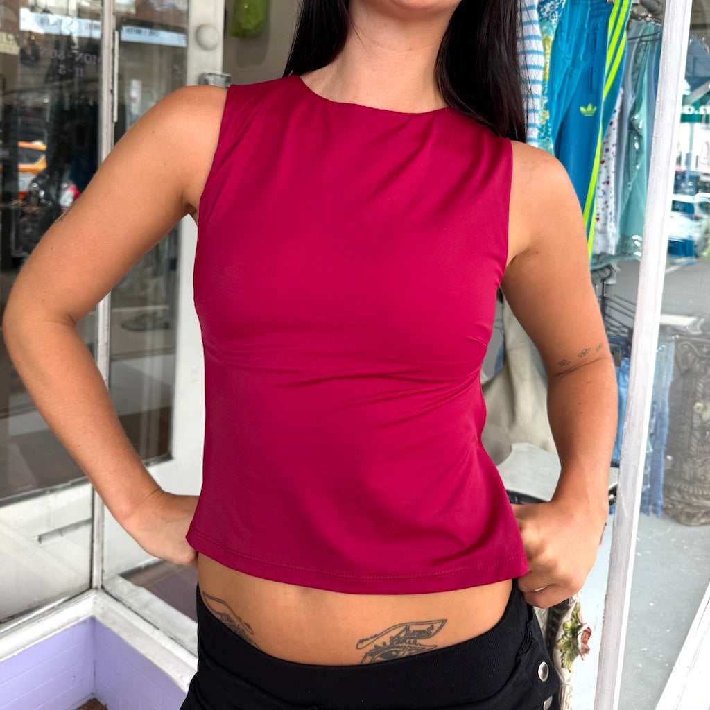 Berry Newyork High Neck Top