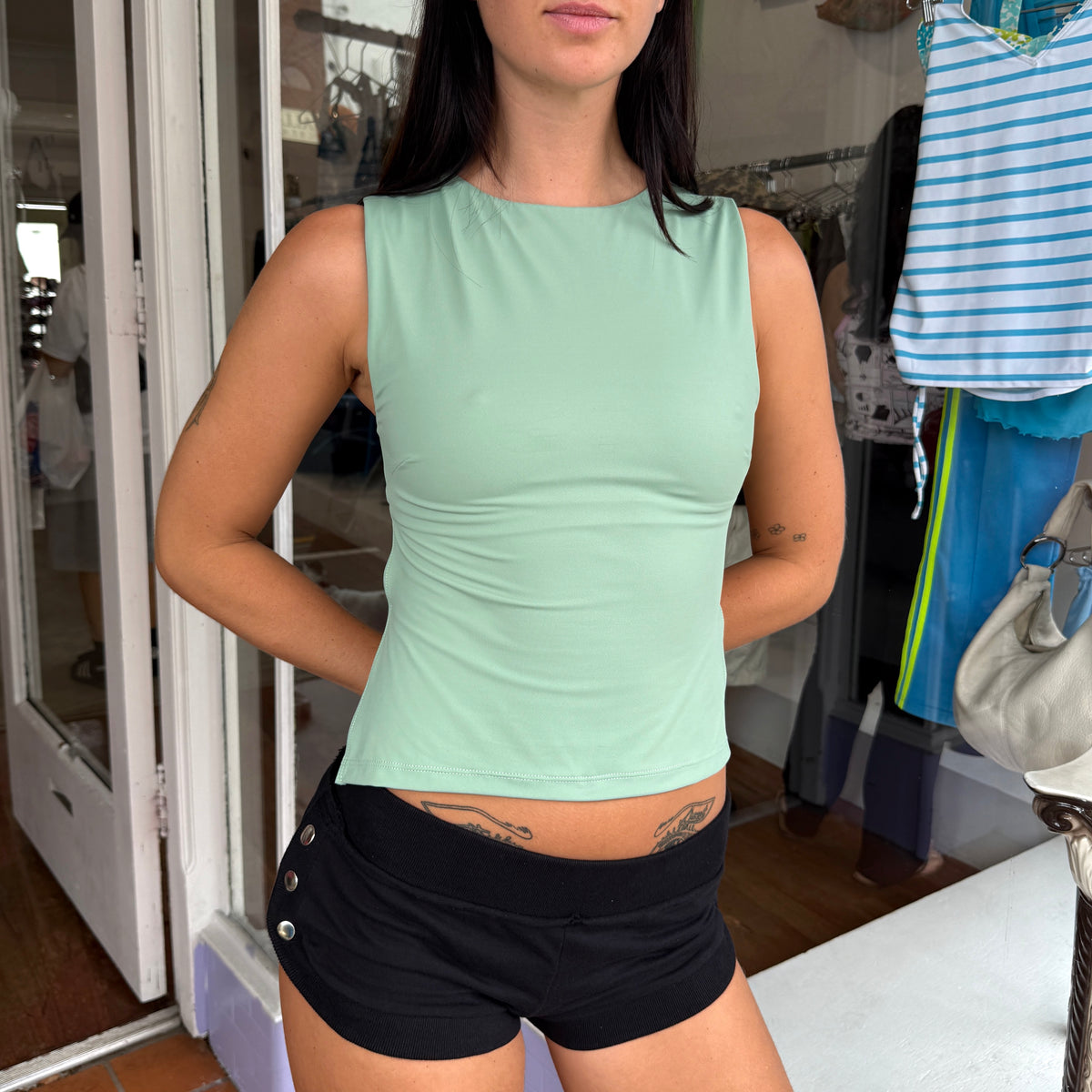 Sage Newyork High Neck Top