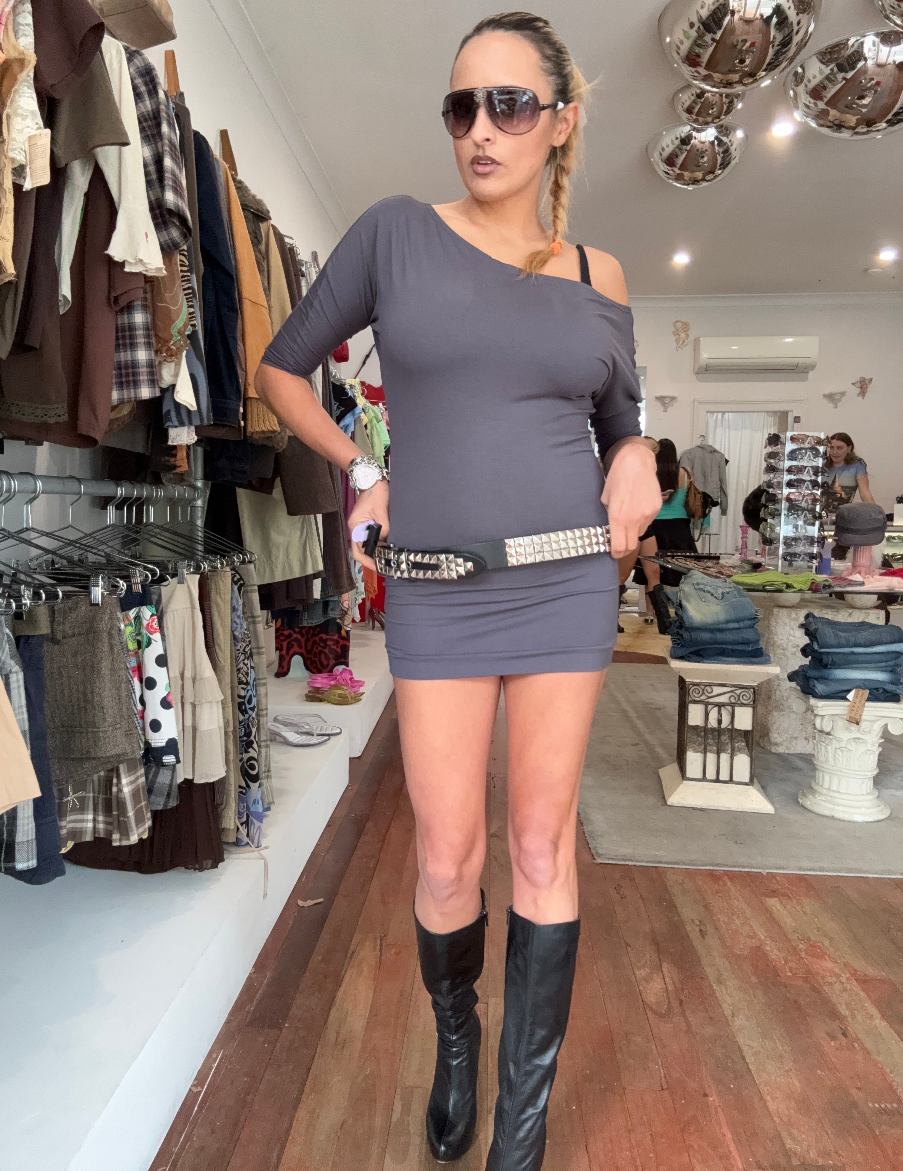 Batwing Clouch Dress