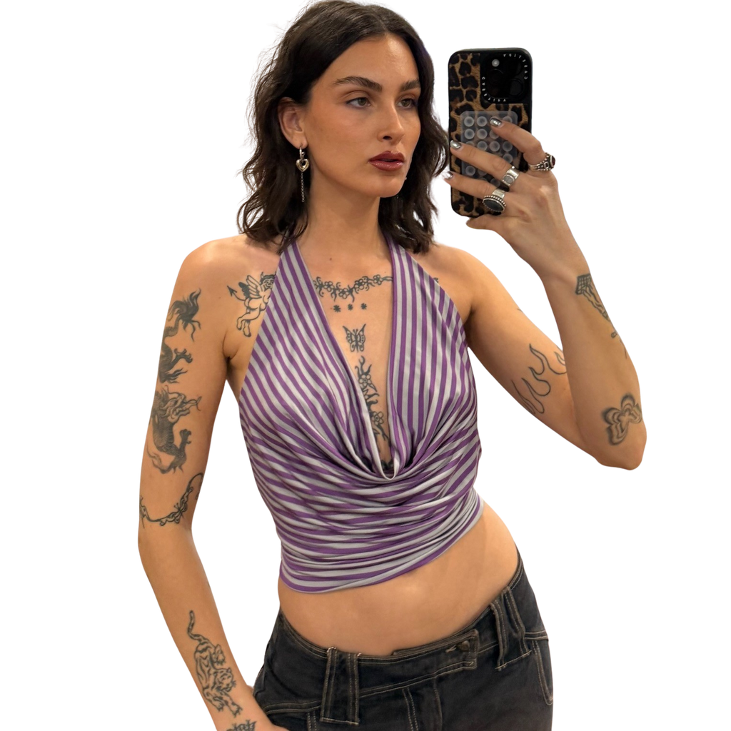 Stripe All Sorts Halter Top