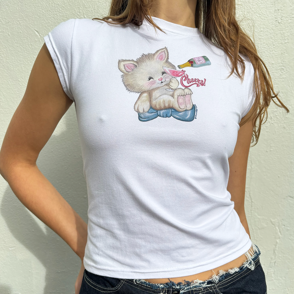 Cheers Kitty Baby Tee