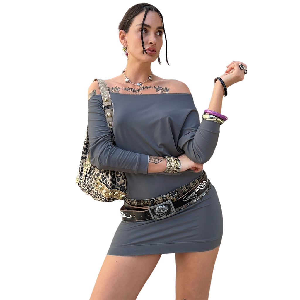 Batwing Clouch Dress