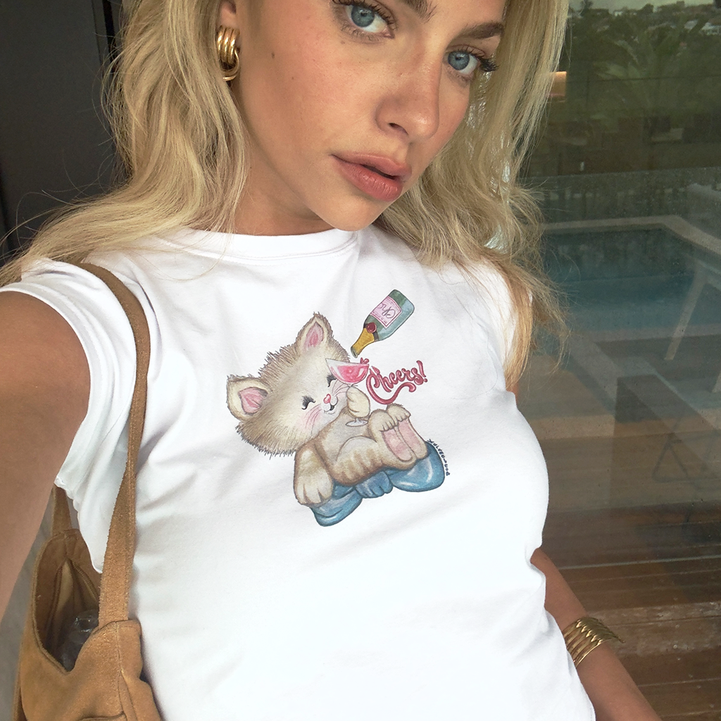 Cheers Kitty Baby Tee