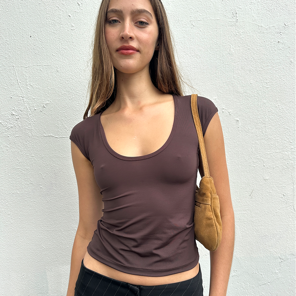Scoop Neck Reversible Choc Tee