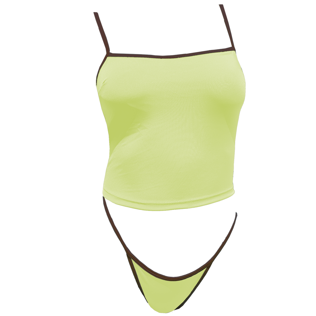 Pine Lime Tankini Bikini